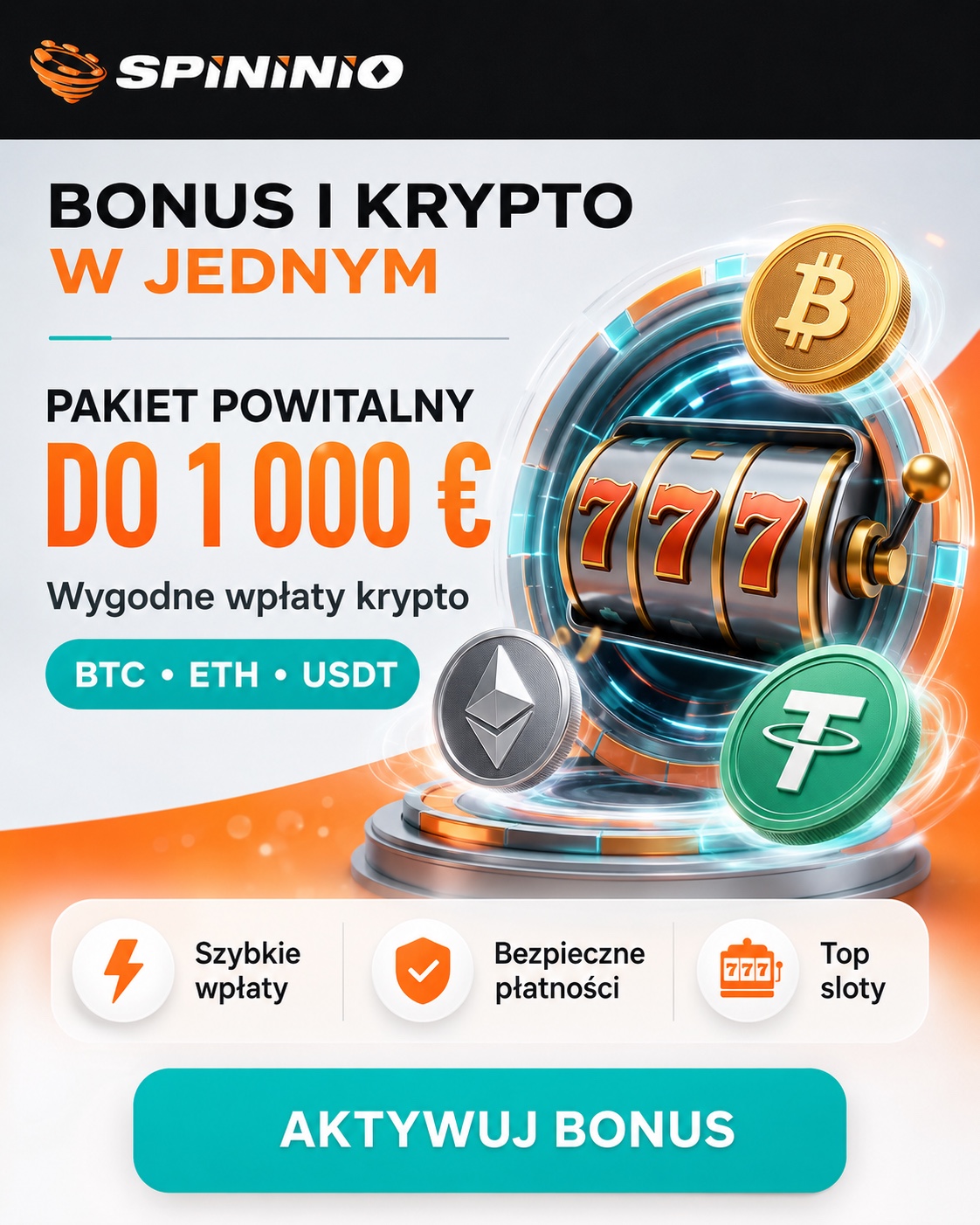 SPINNINIO — bonus i krypto